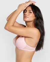 Isla & Evie Obvious Double Pushup Plunge Bra Pink / 34B